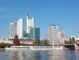 Skyline and River Rhine, Frankfurt