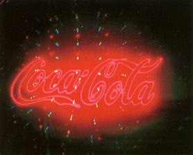 Lasershow - company logo for Coca Cola