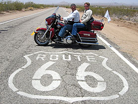 Harley Davidson 2 Foto Motorrad Bild Amerikanische HD Route 66 Fahrrad Poster