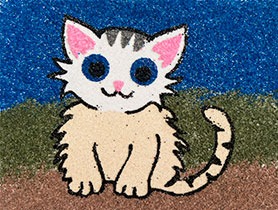 Sandbild Katze / SandySpass