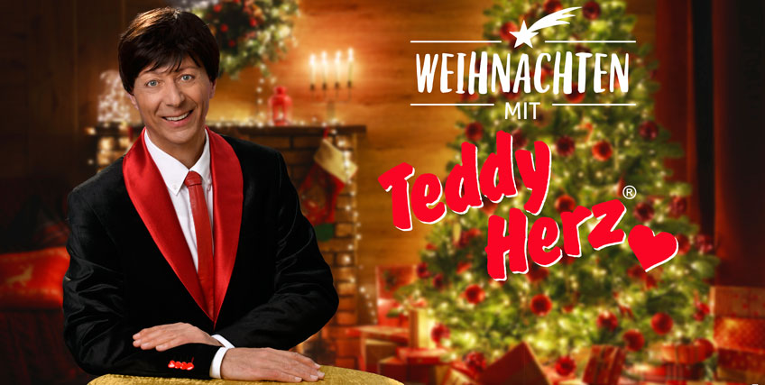 Weihnachten mit Teddy Herz