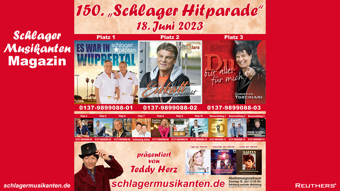 150. "Schlager Hitparade" auf Radio Schlager Musikanten