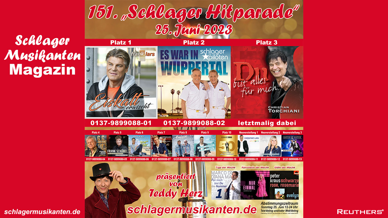 151. "Schlager Hitparade" auf Radio Schlager Musikanten