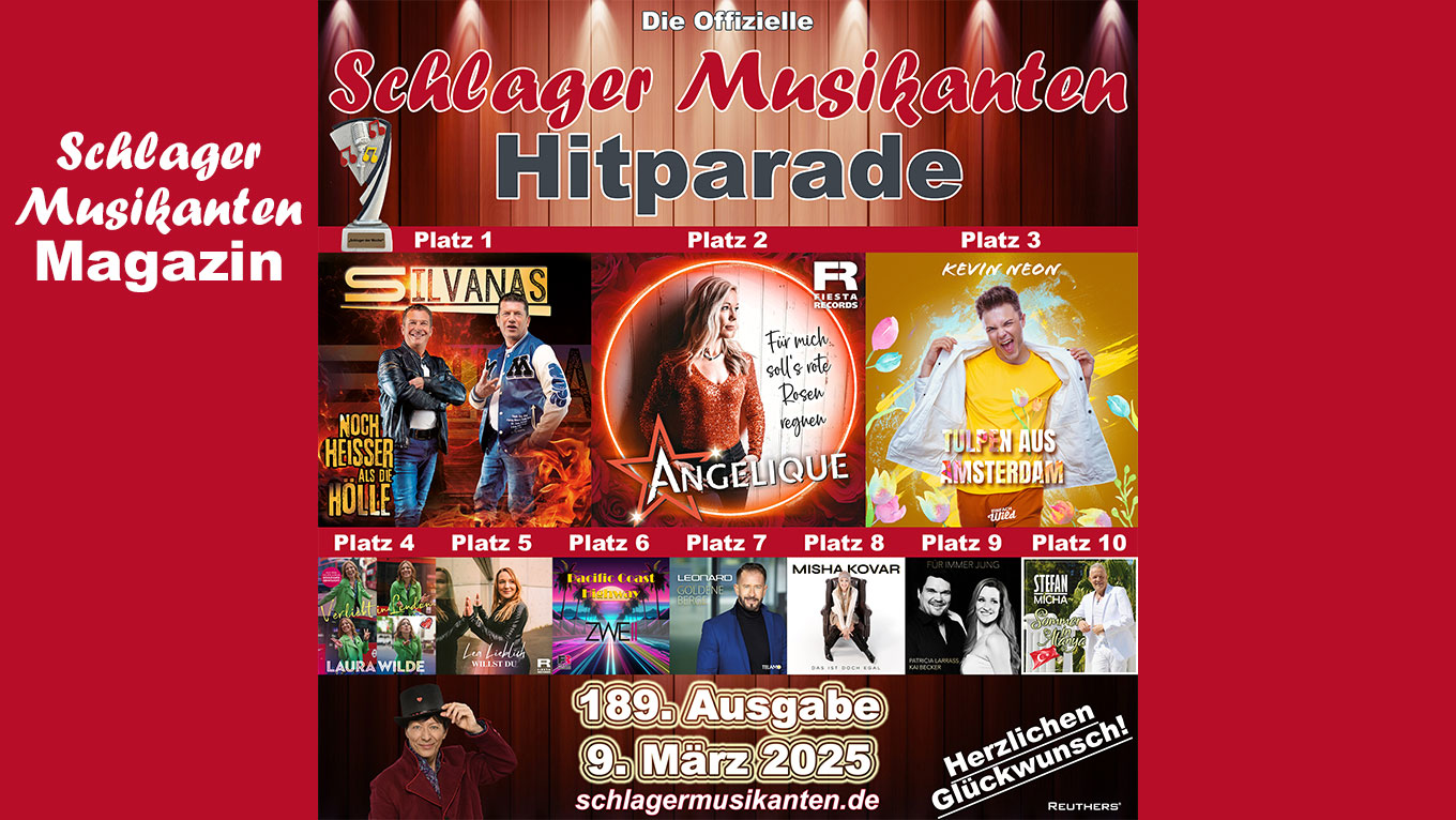 189. "Schlager Musikanten Hitparade": Das sind die Top 10 mit dem "Schlager der Woche"