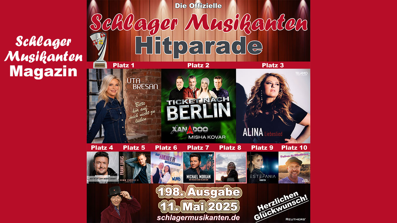 198. "Schlager Musikanten Hitparade": Das sind die Top 10 mit dem "Schlager der Woche"