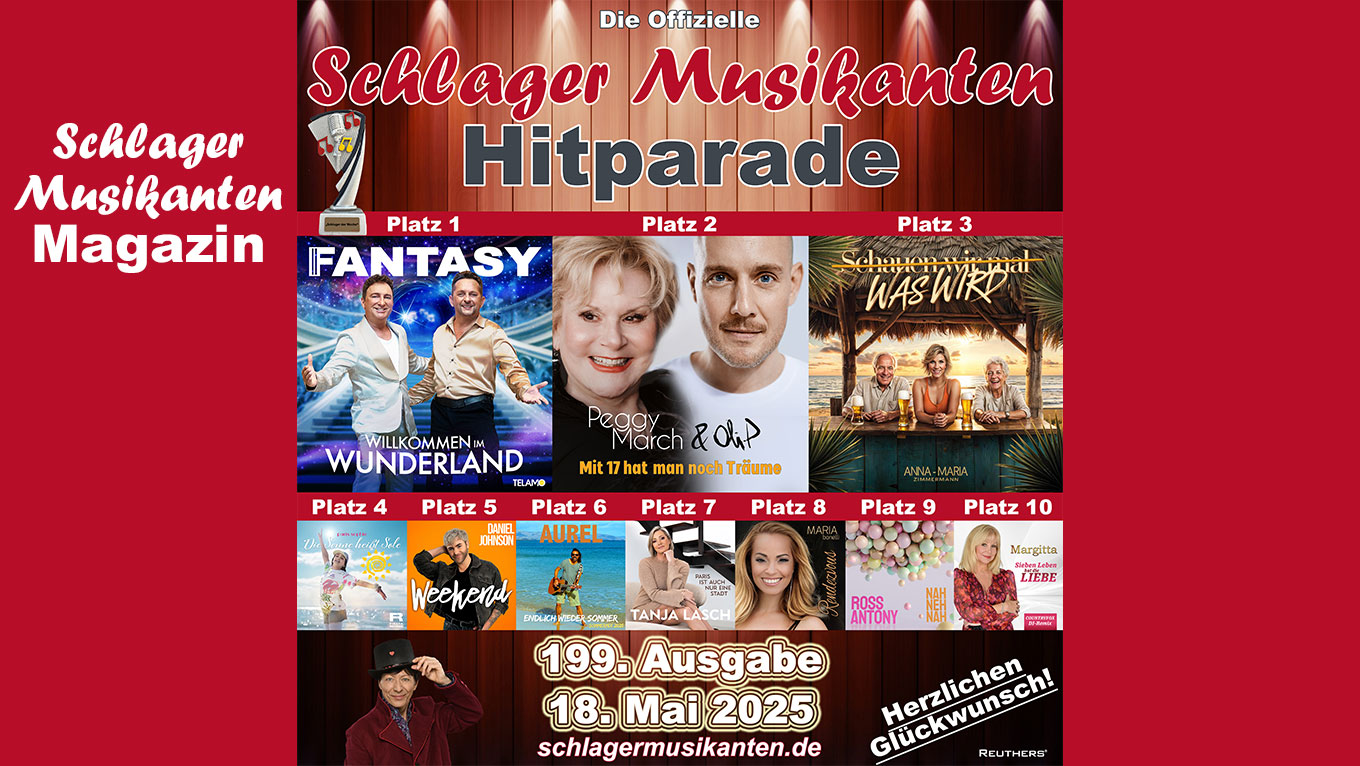 199. "Schlager Musikanten Hitparade": Das sind die Top 10 mit dem "Schlager der Woche"