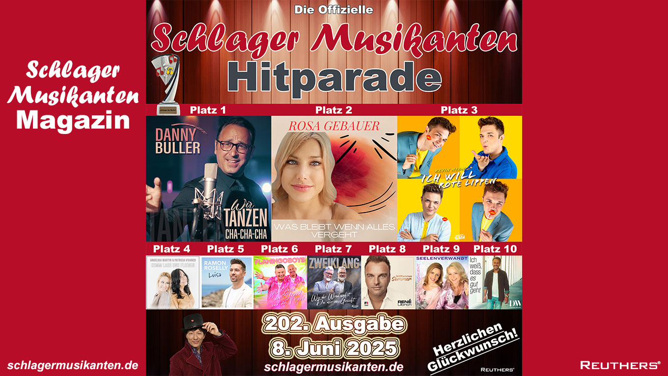 202. "Schlager Musikanten Hitparade": Das sind die Top 10 mit dem "Schlager der Woche"