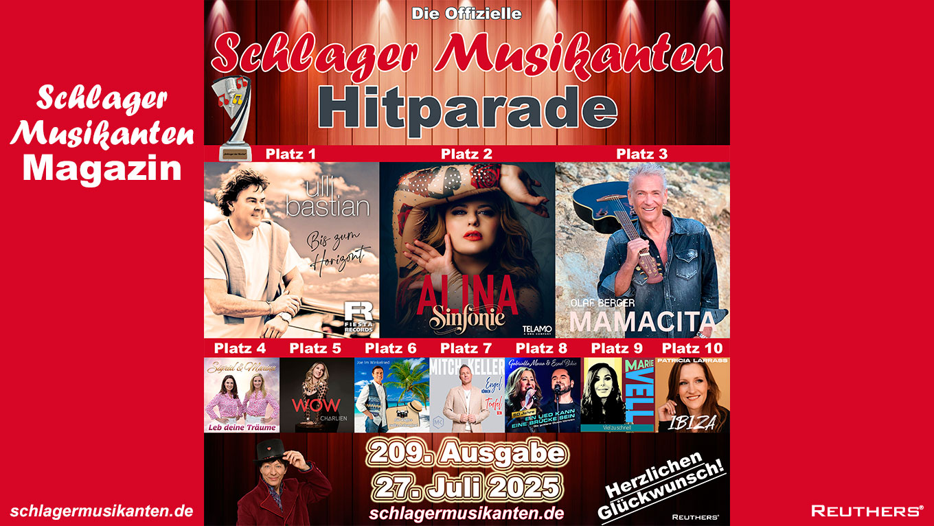 209. "Schlager Musikanten Hitparade": Das sind die Top 10 mit dem "Schlager der Woche"