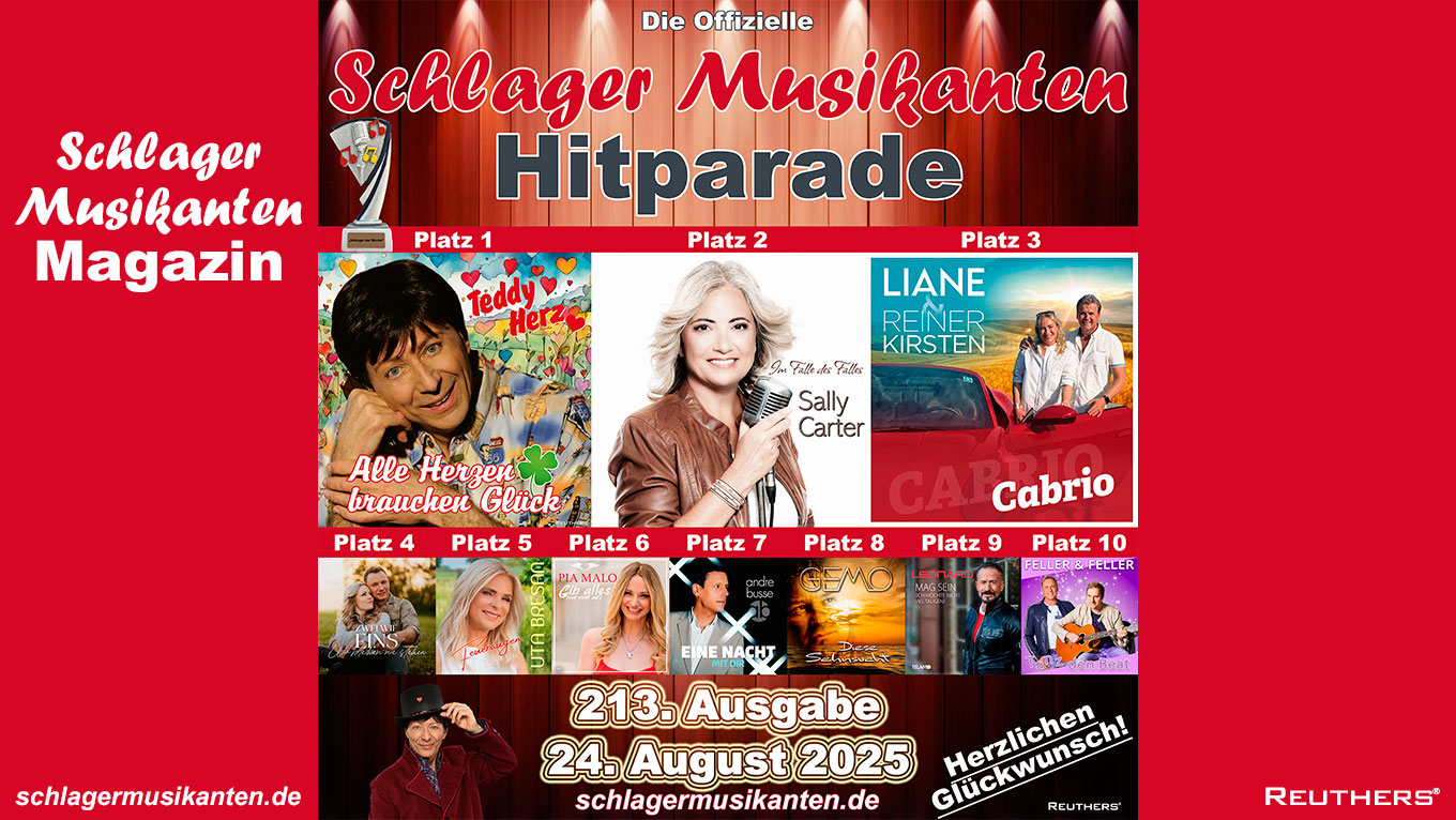 213. "Schlager Musikanten Hitparade": Das sind die Top 10 mit dem "Schlager der Woche"