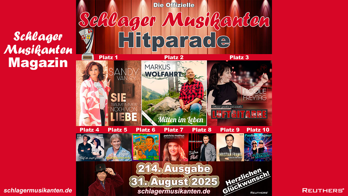214. "Schlager Musikanten Hitparade": Das sind die Top 10 mit dem "Schlager der Woche"