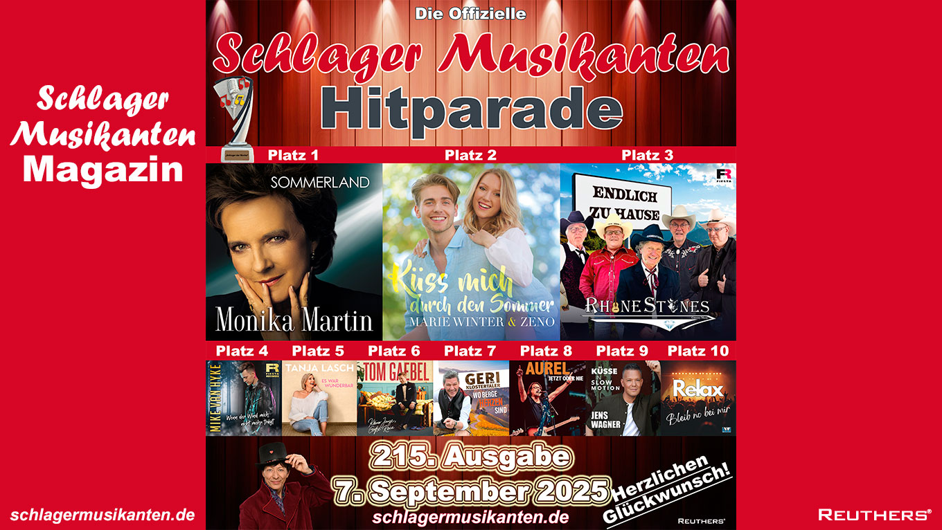 215. "Schlager Musikanten Hitparade": Das sind die Top 10 mit dem "Schlager der Woche"