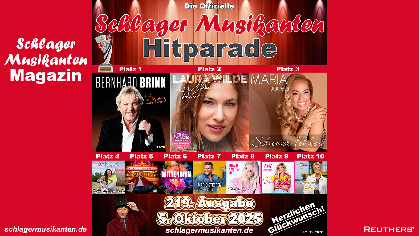 219. "Schlager Musikanten Hitparade": Das sind die Top 10 mit dem "Schlager der Woche"