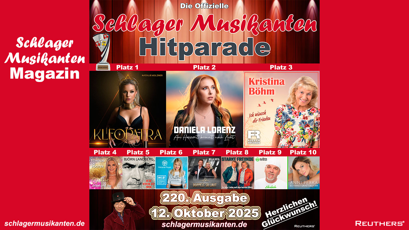 220. "Schlager Musikanten Hitparade": Das sind die Top 10 mit dem "Schlager der Woche"