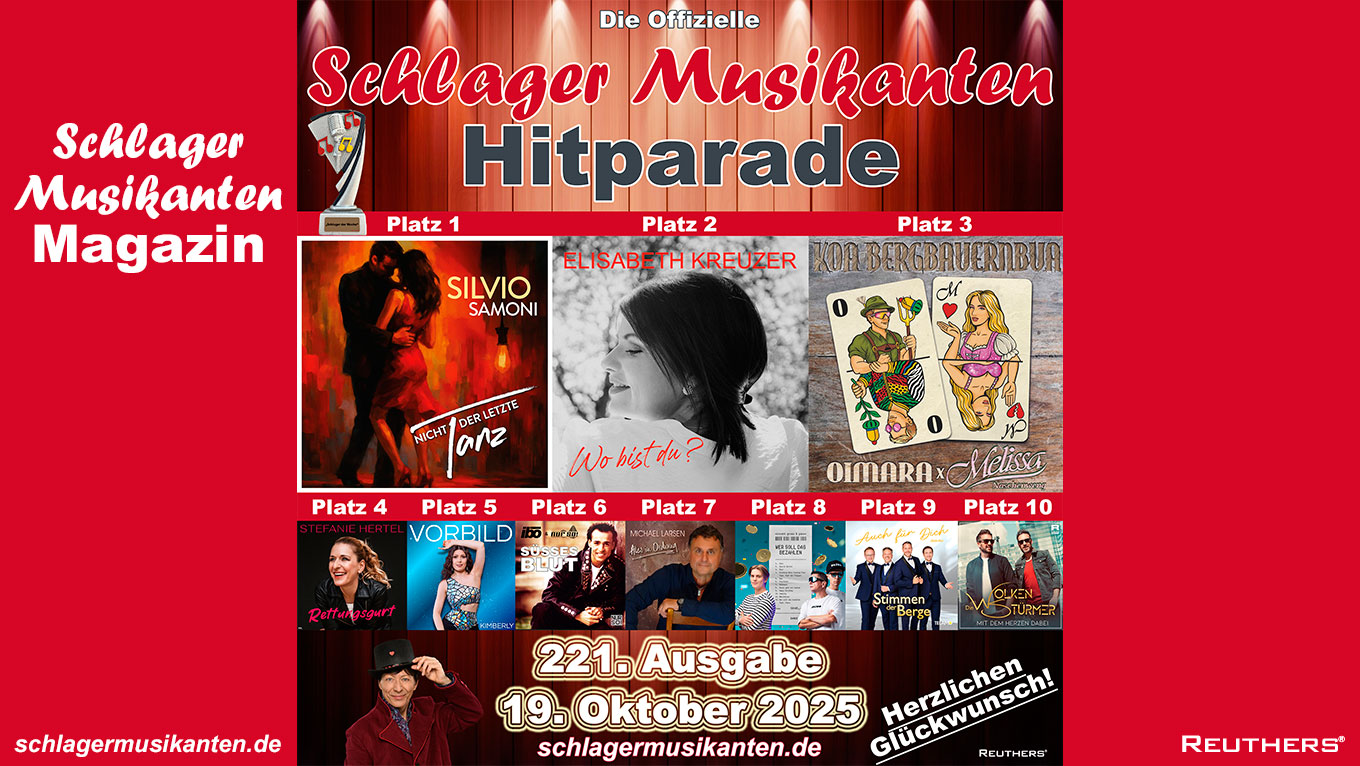 221. "Schlager Musikanten Hitparade": Das sind die Top 10 mit dem "Schlager der Woche"