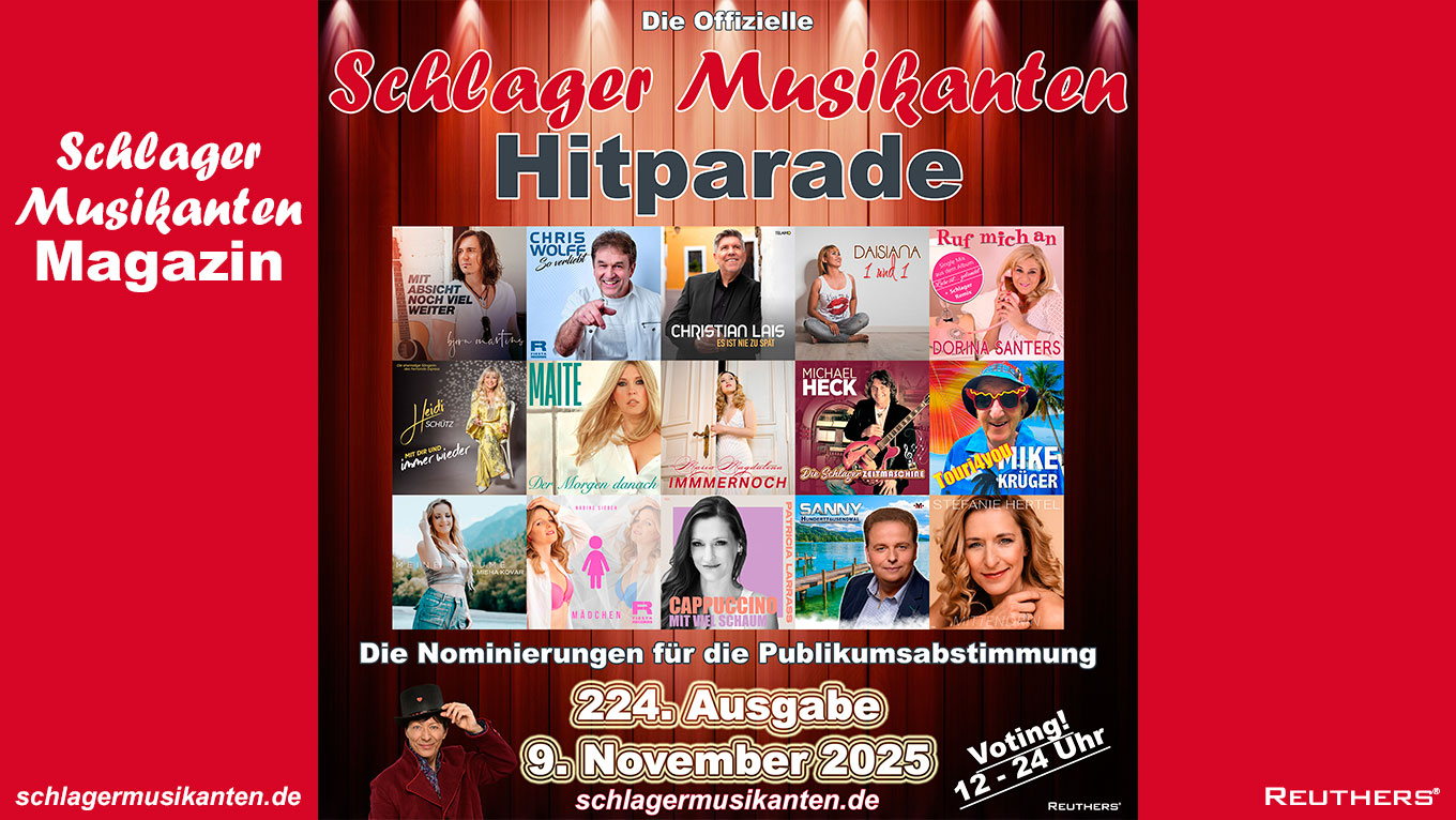 224. "Schlager Musikanten Hitparade": Das sind die Nominierungen für die Publikumsabstimmung