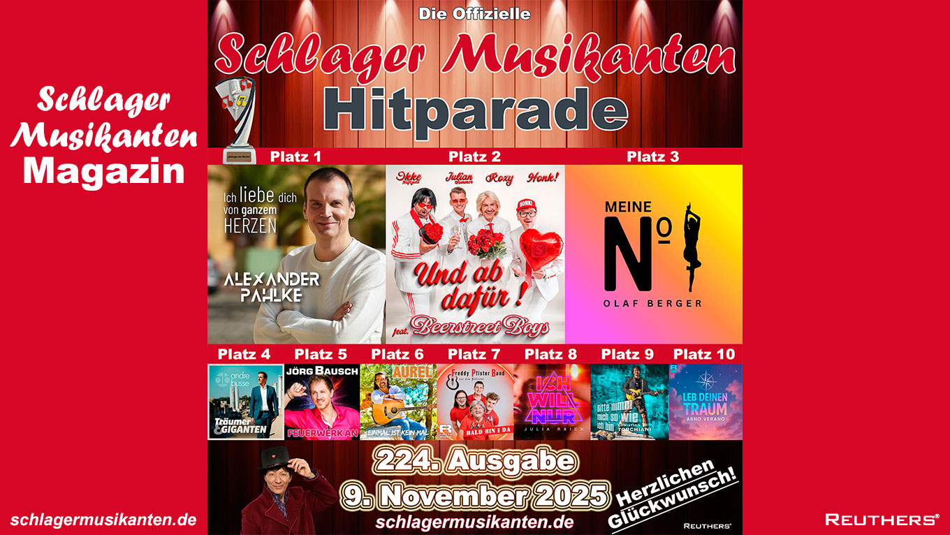 224. "Schlager Musikanten Hitparade": Das sind die Top 10 mit dem "Schlager der Woche"