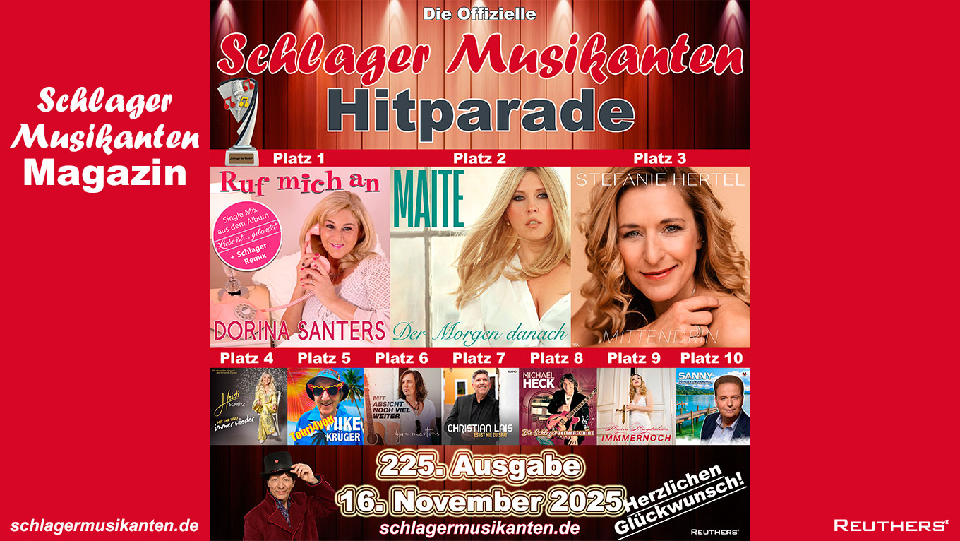 225. "Schlager Musikanten Hitparade": Das sind die Top 10 mit dem "Schlager der Woche"