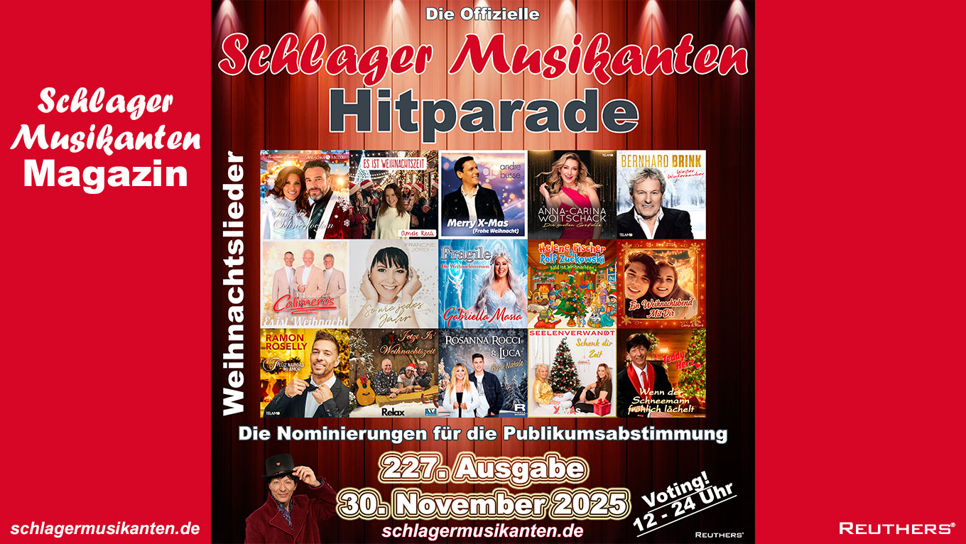 227. "Schlager Musikanten Hitparade": Das sind die Nominierungen für die Publikumsabstimmung