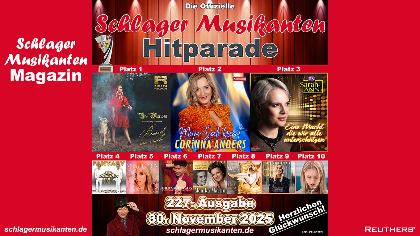 227. "Schlager Musikanten Hitparade": Das sind die Top 10 mit dem "Schlager der Woche"