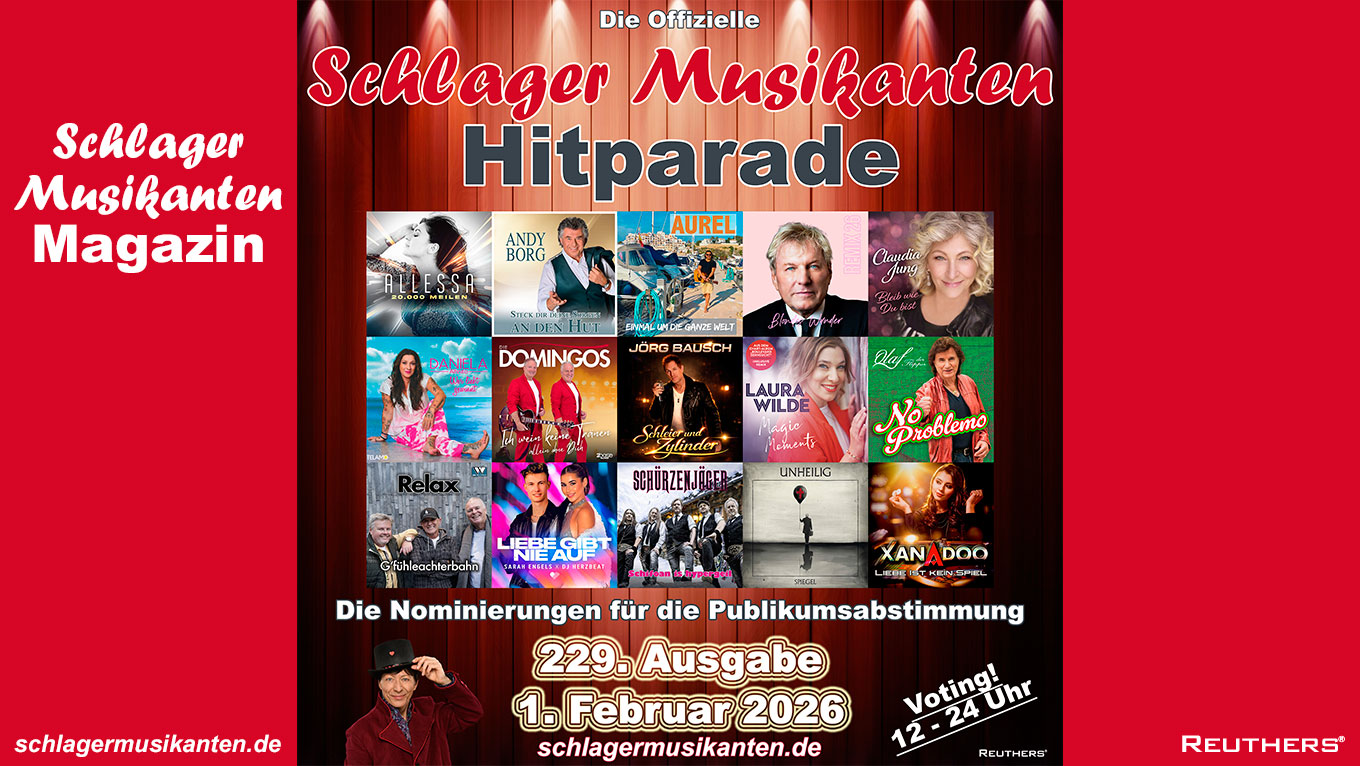 229. "Schlager Musikanten Hitparade": Das sind die Nominierungen für die Publikumsabstimmung