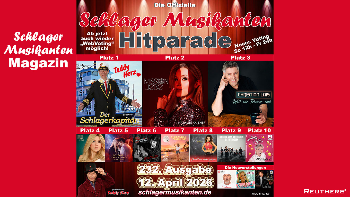 232. "Schlager Musikanten Hitparade": Das sind die Top 10 mit dem "Schlager der Woche"