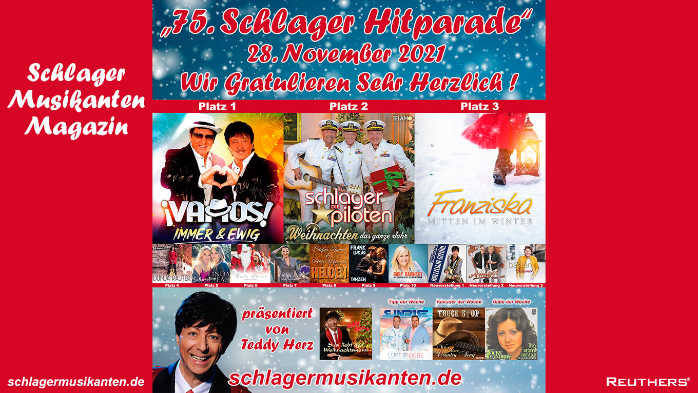 75. Schlager Hitparade auf Radio Schlager Musikanten - Top 10