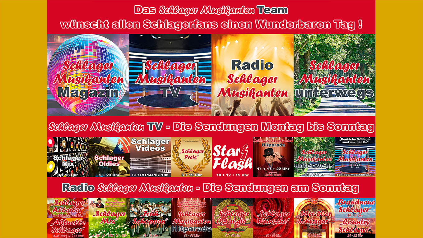 Das Schlager Musikanten Tagesprogramm am SuperSonntag 1. Dezember 2024