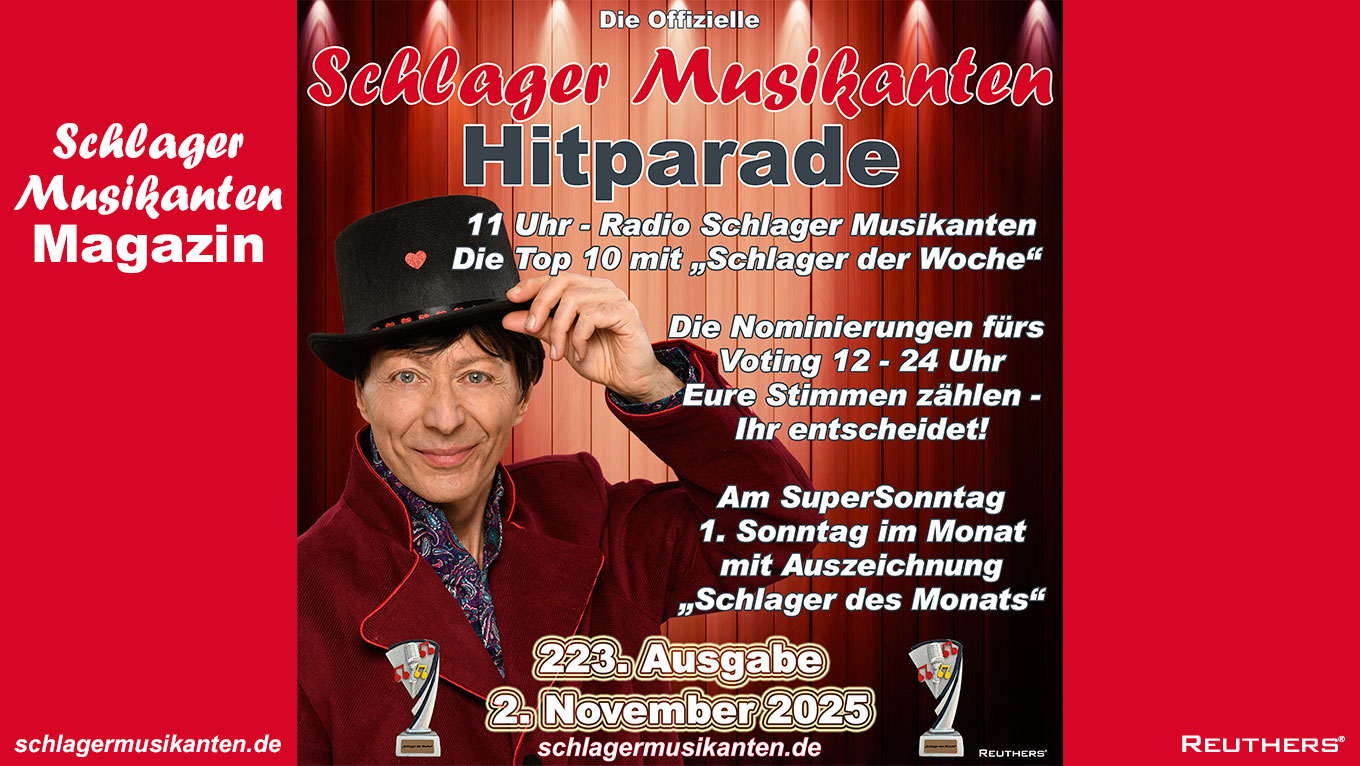 Die Offizielle "Schlager Musikanten Hitparade" jetzt mit 15 Nominierungen