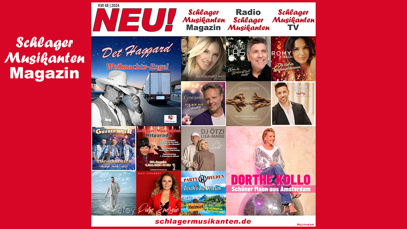 Die Schlager Neuveröffentlichungen der 48. KW 2024 ab heute auf Radio Schlager Musikanten