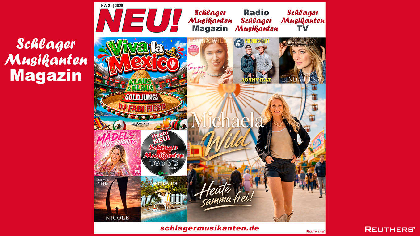 Heute Neu: Die "Top 75 Playlist" auf Spotify und die "Schlager Zugaben" auf Radio Schlager Musikanten KW21/2026
