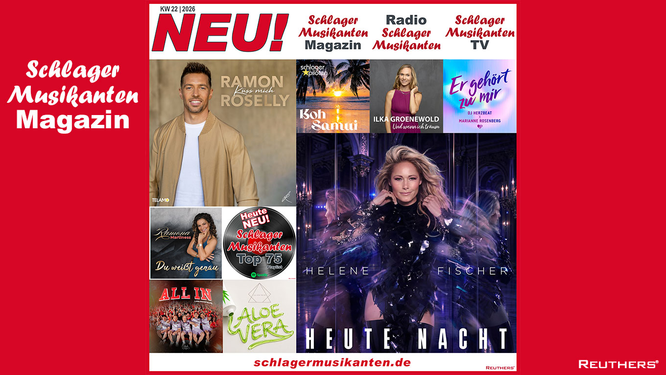 Heute Neu: Die "Top 75 Playlist" auf Spotify und die "Schlager Zugaben" auf Radio Schlager Musikanten KW22/2026