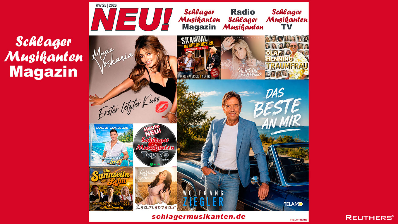 Heute Neu: Die "Top 75 Playlist" auf Spotify und die "Schlager Zugaben" auf Radio Schlager Musikanten KW25/2026
