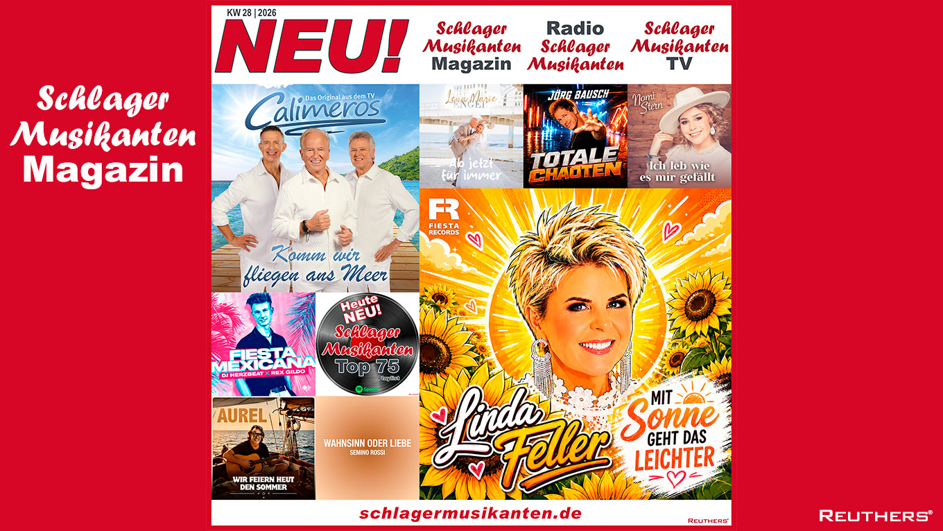 Heute Neu: Die "Top 75 Playlist" auf Spotify und die "Schlager Zugaben" im Radio Schlager Musikanten KW28/2026