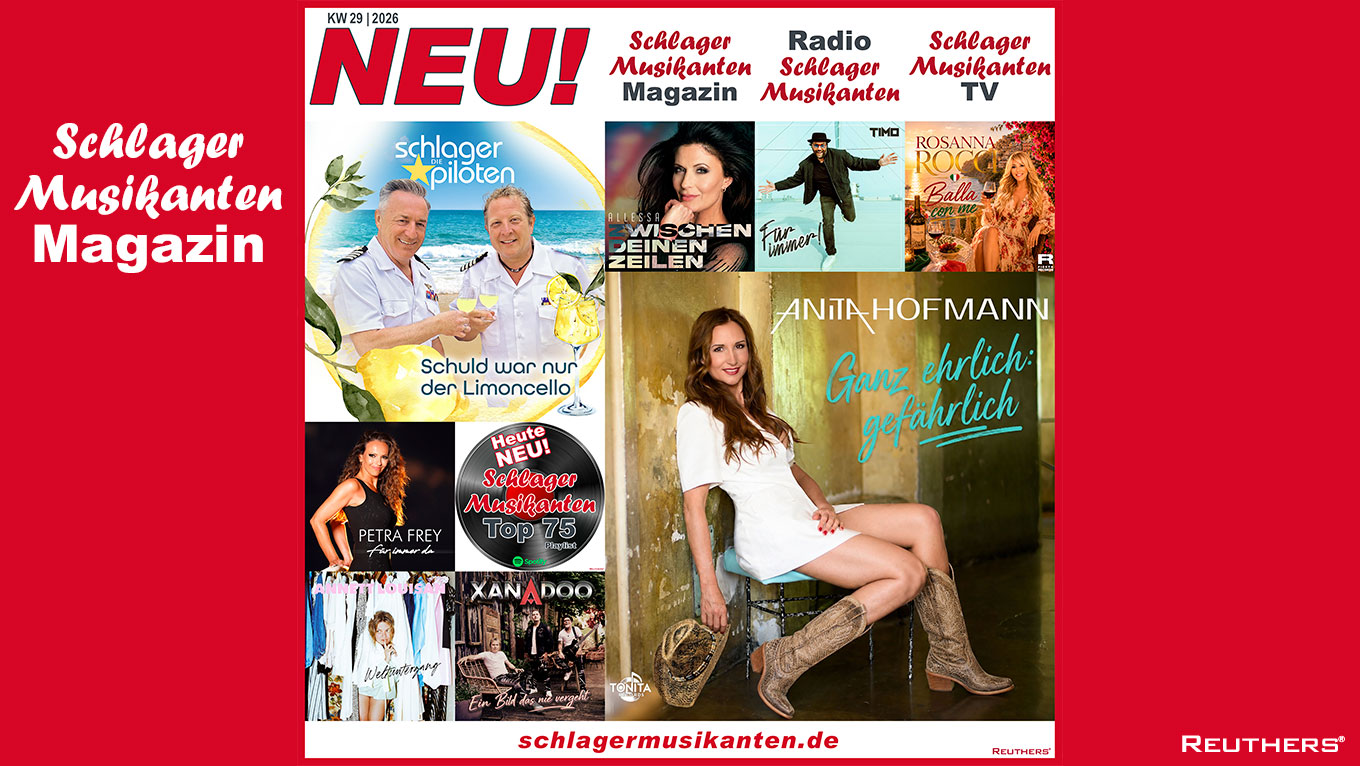 Heute Neu: Die "Top 75 Playlist" auf Spotify und die "Schlager Zugaben" im Radio Schlager Musikanten KW29/2026