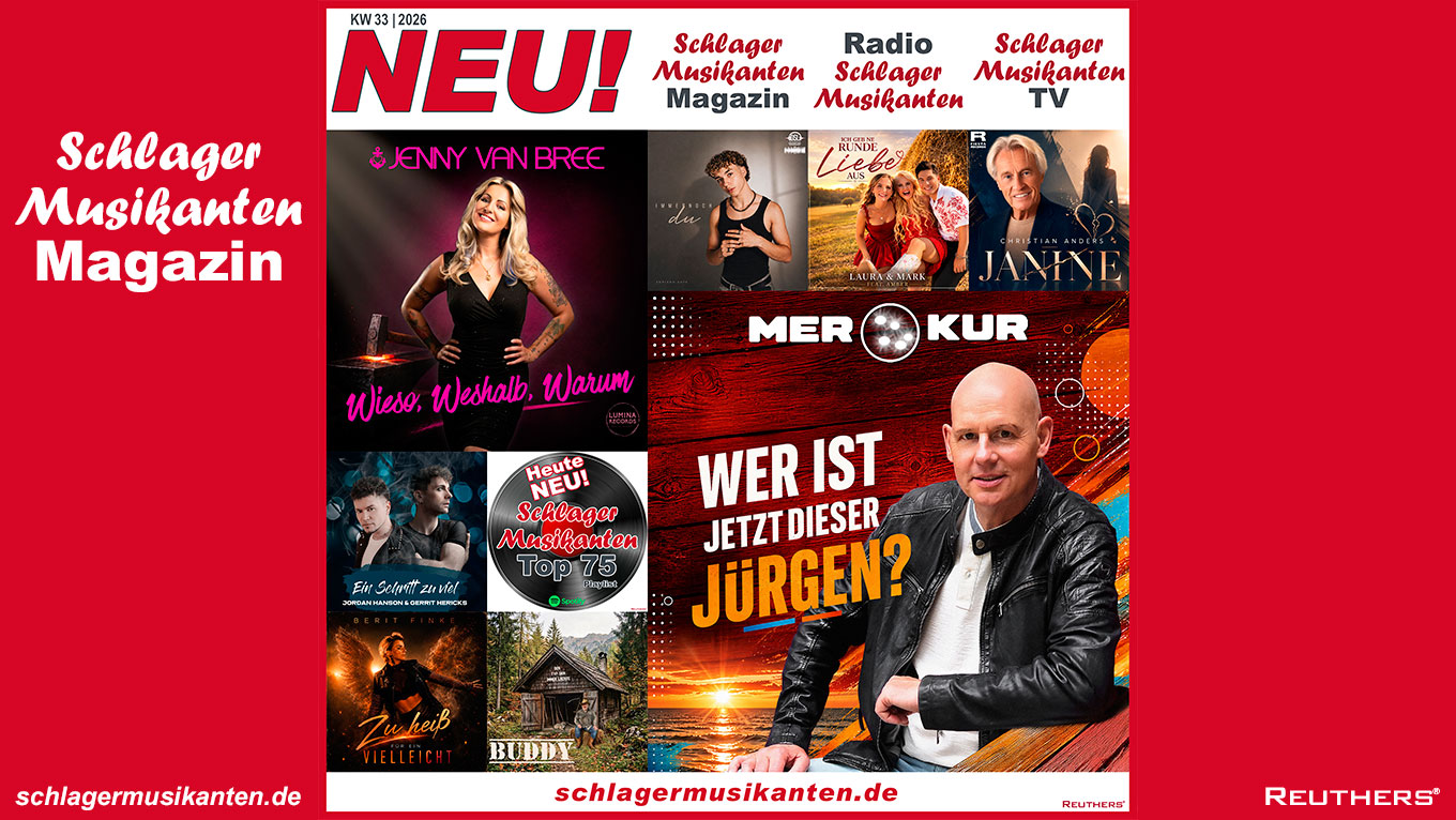 Heute Neu: Die "Top 75 Playlist" auf Spotify und die "Schlager Zugaben" im Radio Schlager Musikanten KW33/2026