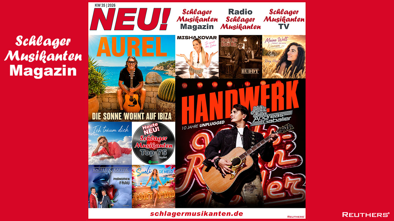 Heute Neu: Die "Top 75 Playlist" auf Spotify und die "Schlager Zugaben" im Radio Schlager Musikanten KW35/2026