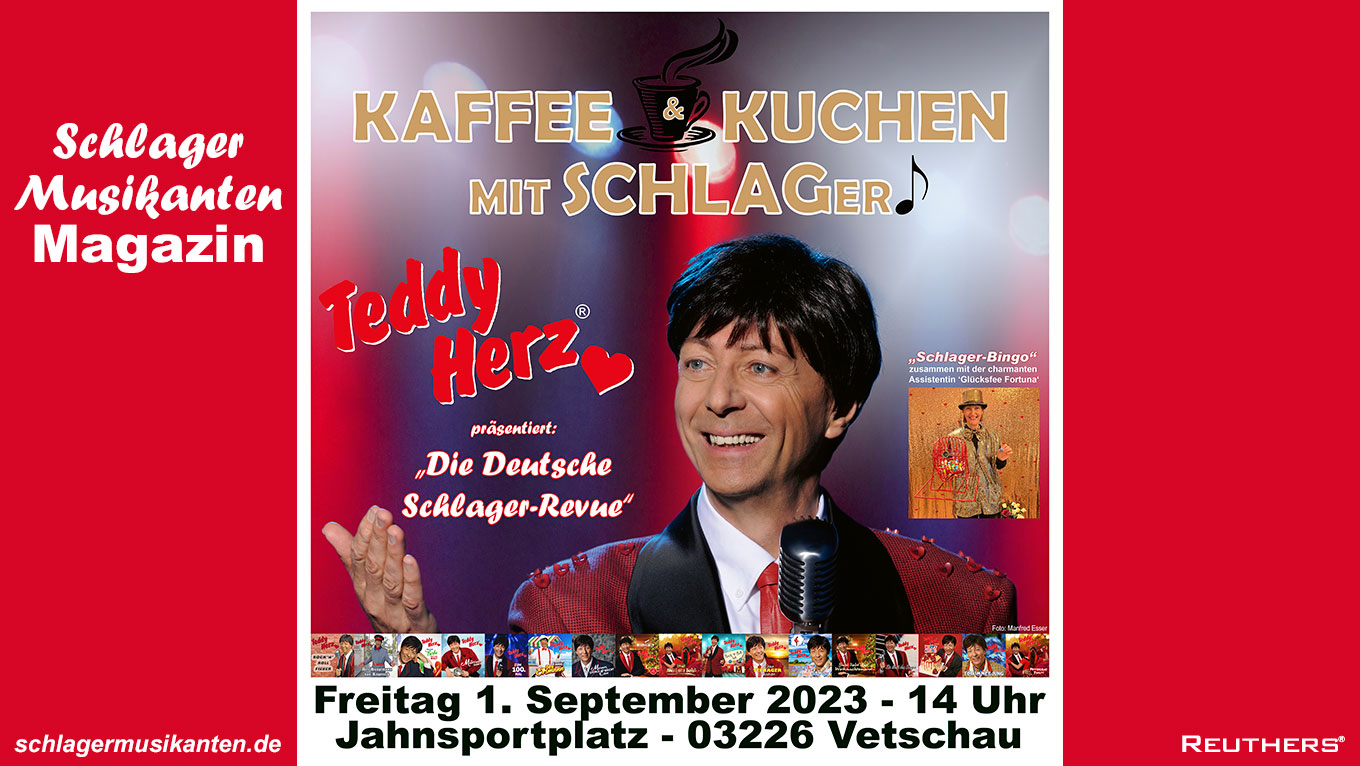 "KAFFEE & KUCHEN mit SCHLAGer" am 1. September 2023 in Vetschau