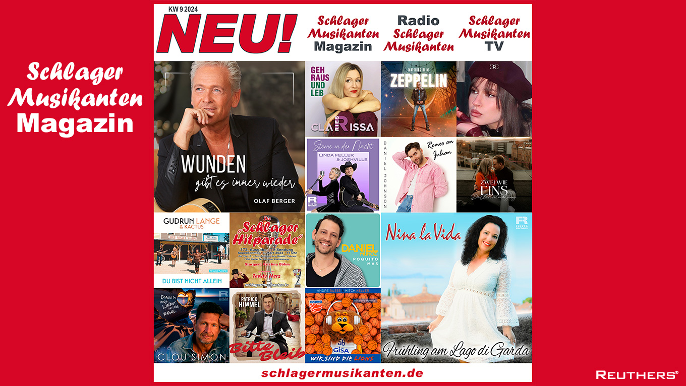 NEU! auf Radio Schlager Musikanten sowie im Magazin und im TV 2024-KW-09