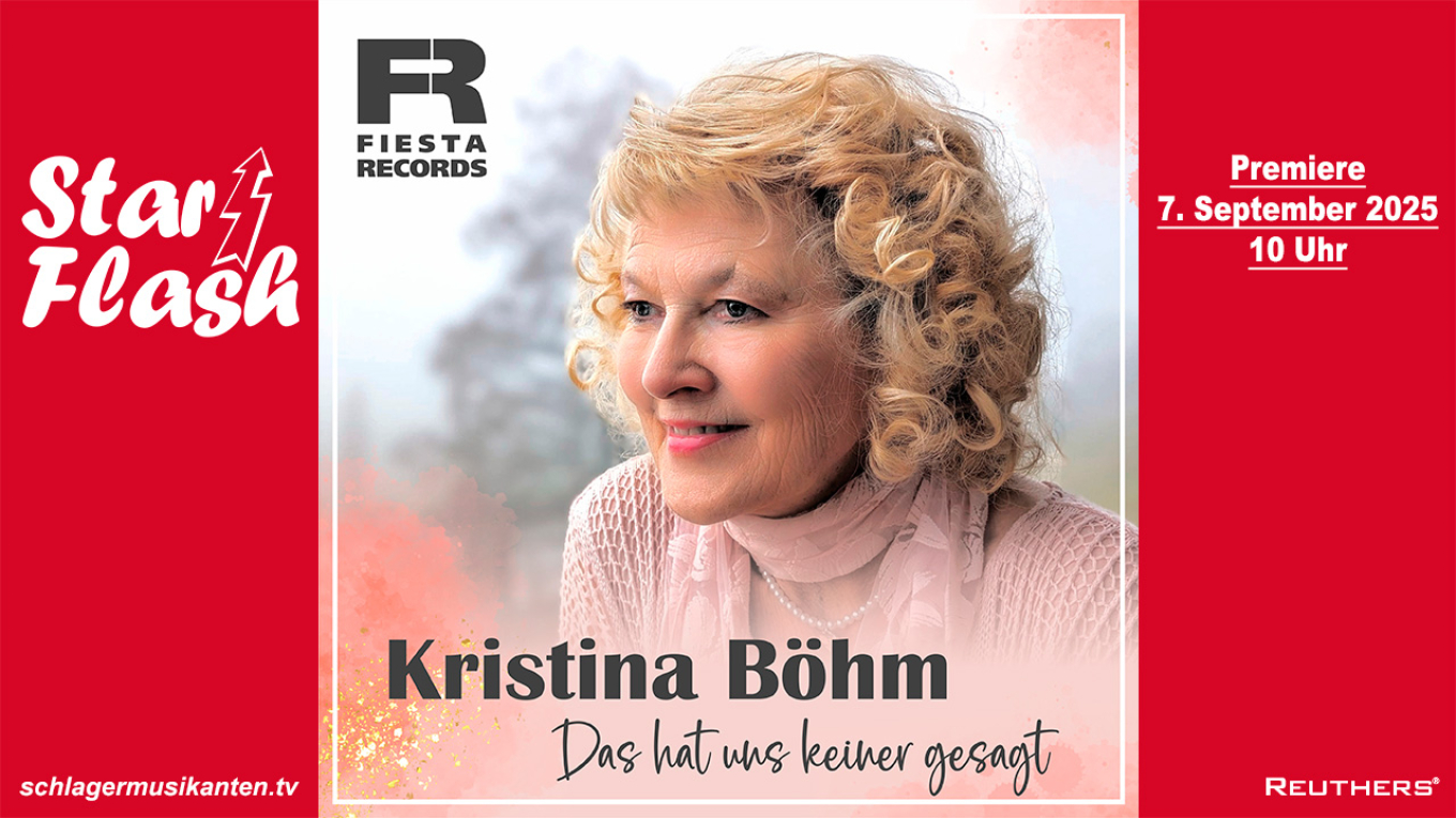 Premiere "StarFlash" Kristina Böhm exklusiv im Schlager Musikanten TV