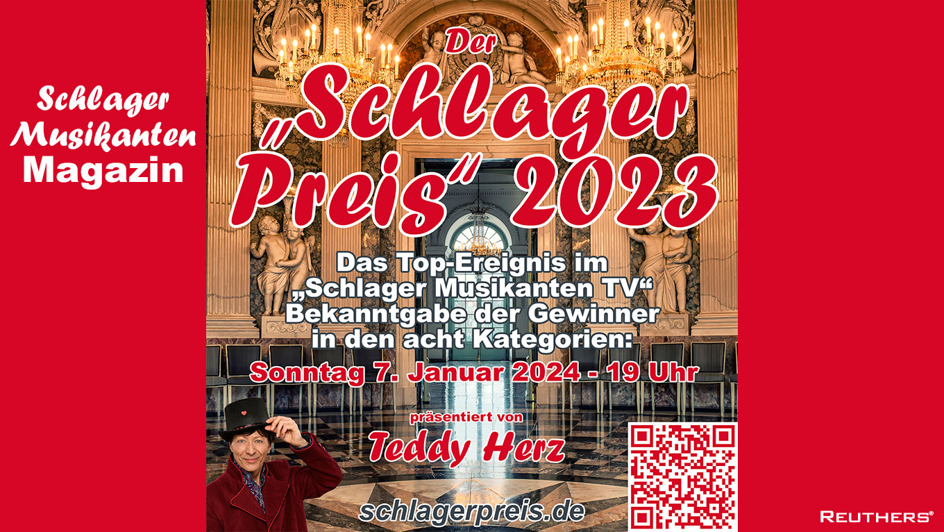 "Schlager Preis" 2023: Teddy Herz präsentiert die Offizielle Bekanntgabe der Gewinner im Schlager Musikanten TV