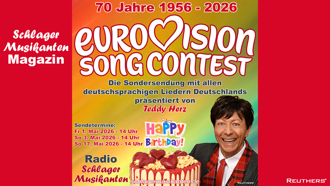 Sondersendung "70 Jahre Eurovision Song Contest" - präsentiert von Teddy Herz auf Radio Schlager Musikanten